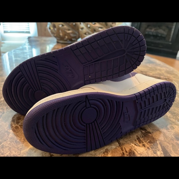 White, purple & turquoise Nike Air Jordan’s Sneakers - Picture 6 of 6